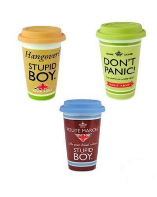 Official Dads Army Travel Mug Hangover Stupid Boy Route March Dont Panic