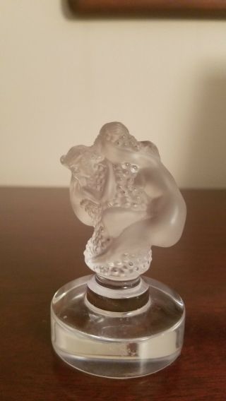Lalique France Crystal Figurine Paperweight Roxane Nude Women And Grapes