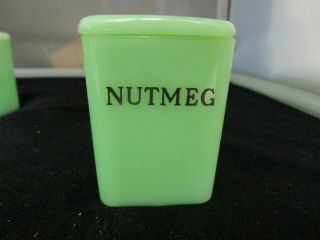 Jadeite 3 " Nutmeg Spice Jar
