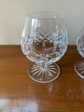 SET of 5 Waterford (Etched) Crystal Lismore Brandy Snifters 5 1/4 