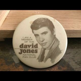 Vintage David Jones National Fan Club Pin Owned By Davy Jones Monkees