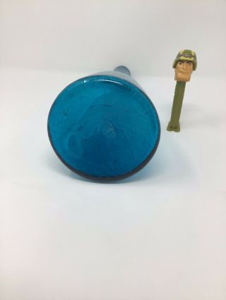 Blenko Turquoise Blue Crackle Glass Decanter Bottle Winslow Anderson 920M MCM 2