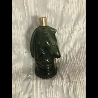 Vintage Green Glass Avon Horse - Head Bottle Owned By Davy Jones Monkees