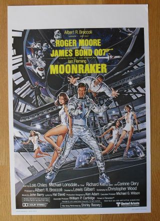 James Bond 007 Moonraker Spy Belgian Movie Poster 