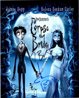 Johnny Depp Tim Burton Signed 8x10 Picture Photo Autographed Includes