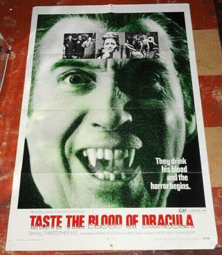 Taste The Blood Of Dracula Orig 1970 Christopher Lee Hammer Films 1sheet