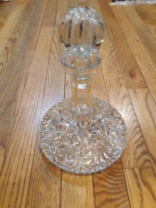 10 " Waterford Crystal Ships Decanter With Cut Stopper Excllnt