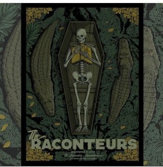 The Raconteurs Poster St Augustine Fl 2019 11/9/19 Screen Print Signed Ap