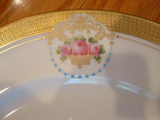 10 Rare Elegant Lenox Fine China Gold Encrusted Dinner Plates - Look