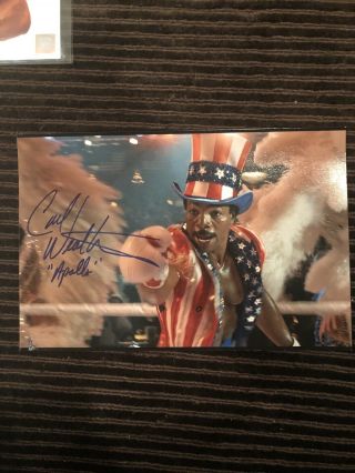Carl Weathers Signed Autographed Photo Pic Rocky Balboa Creed 100 Pass Psa/dna