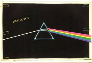 Vintage Blacklight Poster 1992 Pink Floyd Dark Side Of The Moon Cover