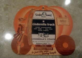 Very Rare 1930s 1940s Shirley Temple Cinderella Coach Clothing Tag 2