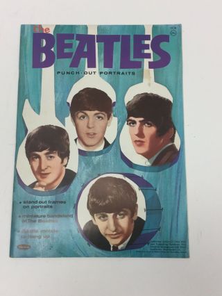 Vintage 1964 The Beatles Punch Out Portraits Paper Dolls By Whitman Publishing