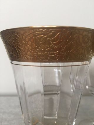 6 Vintage/Antique Gold Rimmed Wine/Water Glasses 4