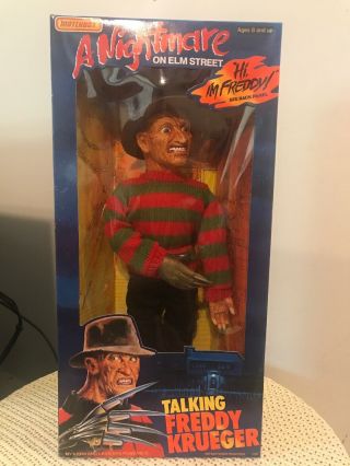 A Nightmare On Elm Street Talking Freddy Krueger Match Box 18” Doll 1989 Nib