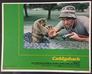 Close Up Of Bill Murray With Gopher Caddyshack 1980 2 Lobby Card 747