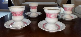Rudesheimer Coffee Cups,  Saucers,  Plates By Heinrich -