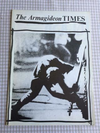 The Clash Joe Strummer Tour Programme Armagideon Times 1 1979