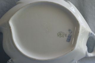 VTG.  Royal Copenhagen BLUE FLUTED HALF LACE Porcelain Lg.  LEAF Tray Dish DENMARK 5