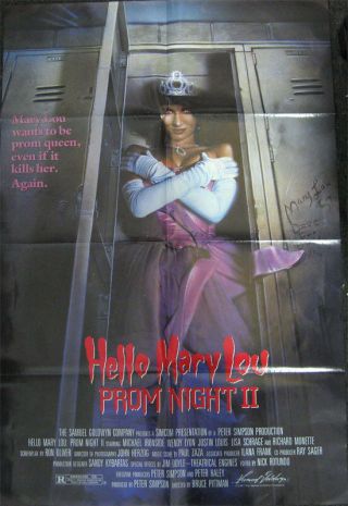 Hello Mary Lou Prom Night Ii 1987 One Sheet Movie Poster 27x41 Slasher