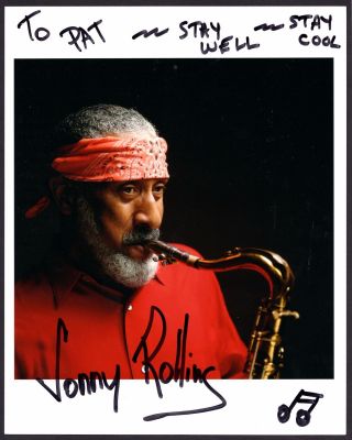 Sonny Rollins Full Name Signed 8x10 Photo / Autograph Inscribed To Pat