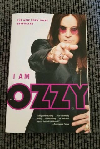 Ozzy Osbourne Hand Signed I Am Ozzy Book Black Sabbath Beckett Bas Certed