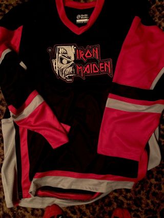 Iron Maiden Eddie Hockey Jersey Xlarge Heavy Metal Hockey Jerseys Megadeth