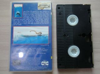 Vintage JAWS Steven Spielberg Movie Thailand VHS Home Video Tape Rare 2