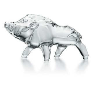 Baccarat Crystal Zodiac Boar,  2019 Year Of The Pig - Clear,  Nib,  Msrp $280