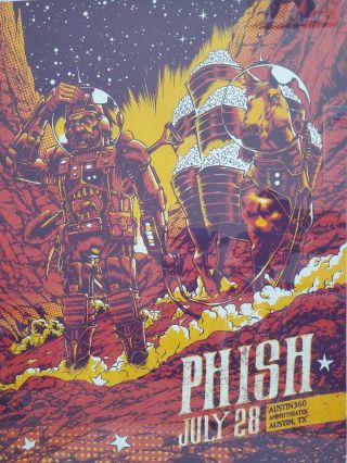 Phish 7/28/15 Austin,  TX Poster/Print Conor Nolan Not Pollock Welker Sperry 635 2