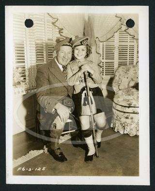 1937 20th Fox 4x5 Keybook Candid Photo Shirley Temple Sir Harry Lauder