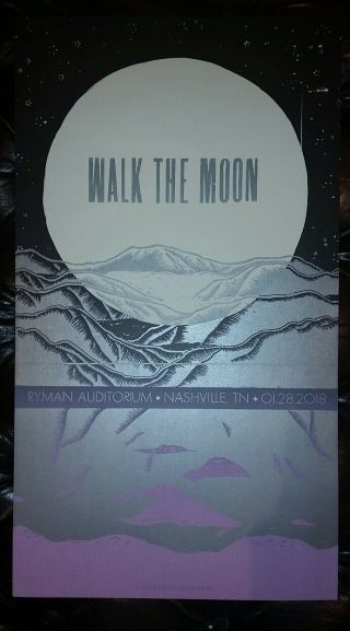 Walk The Moon Ryman Hatch Show Print Nashville 2018 Tour Poster Press Restart