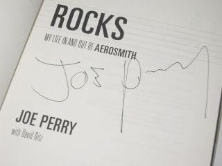Joe Perry Signed Rocks Book Aerosmith Steven Tyler Vampires Autograph Rnr Proof