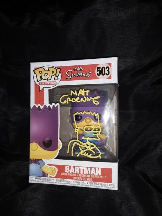 Matt Groening Signed Bartman The Simpsons Funko Pop
