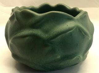 Hampshire Pottery Matte Green Glaze Artichoke Bowl Vase 24 2