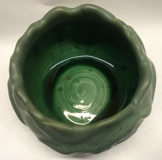 Hampshire Pottery Matte Green Glaze Artichoke Bowl Vase 24 3