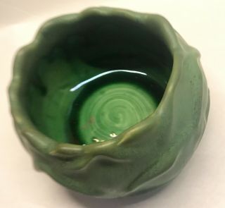 Hampshire Pottery Matte Green Glaze Artichoke Bowl Vase 24 7