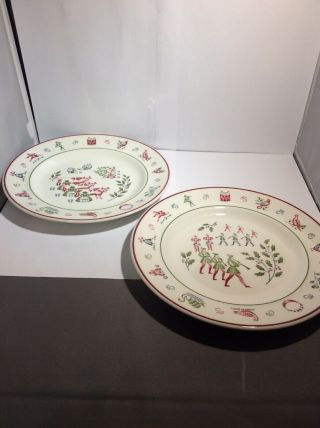 Vintage Twelve Days of Christmas Johnson Brothers England Mug Plate Set of 12 7