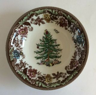 Spode Woodland Grove Christmas Tree Cereal Bowls Set Of 4 Retails 37.  50/bowl