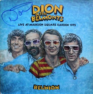 Dion Dimucci " Dion &the Belmonts " Hand Signed Vinyl Record Live Madison Square