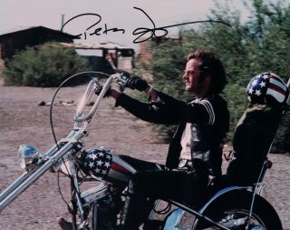 Peter Fonda Easy Rider Autographed 8x10 Photo With By Cha