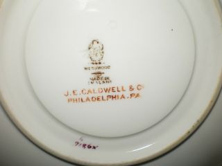 22 Wedgwood JE Caldwell Co Stippled Cobalt Blue FRUITS Cup Teacup Saucers 4