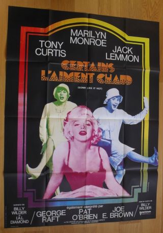 Marilyn Monroe Some Like It Hot French Movie Poster R80s