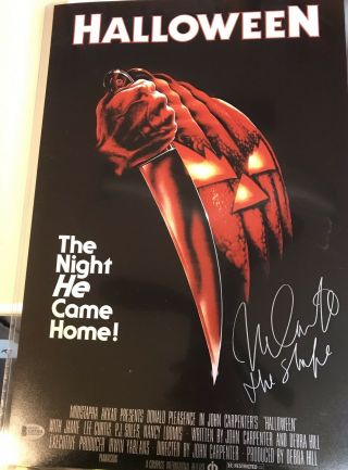 Nick Castle Autograph 12x18 Photo Halloween Michael Myers Signed Beckett