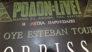 MORRISSEY OYE ESTEBAN TOUR BIG GREEK POSTER RODON LIVE ATHENS GREECE NOV.  1999 4