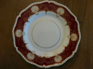 Vintage Royal Worcester Hatfield Red Pattern Dinner Plate/ Special Marking