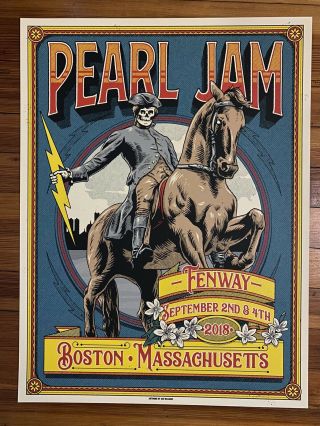 Ian Williams - Pearl Jam Fenway Park Boston 2018 Show Edition Poster Print