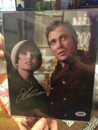 Joan Collins Signed Psa Dna,  Star Trek Photo.  8x10 In Aprox