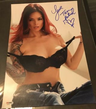 Tera Patrick Signed/autographed 12x18 Photo W/ Psa Itp Authentication.  Porn