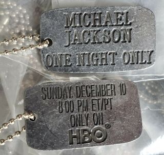 Michael Jackson Dog Tags From Hbo Concert In York That Never Happened.
